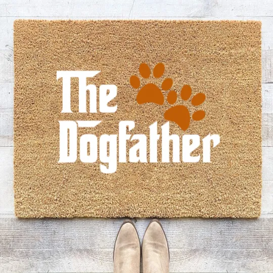 Discover Cool Dog Dad Dog Father Coir Doormats The DogFather Coir Doormats