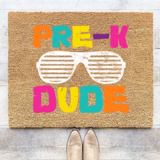 Discover Pre-K Dude Back To School Teacher Student Preschool Coir Doormats
