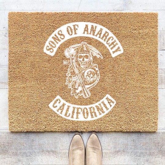 Discover Mens Sons of Anarchy Coir Doormats (on back)