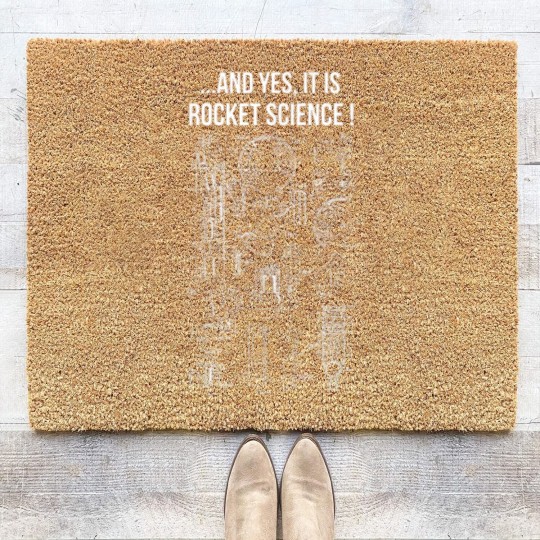 Discover ...And Yes It Is Rocket Science! Fun Clothing For Engineers Coir Doormats