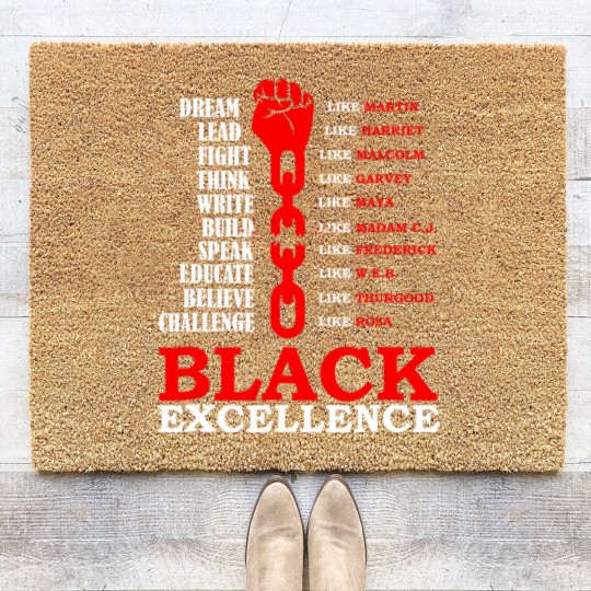 Discover Black Excellence, Black AF Coir Doormats
