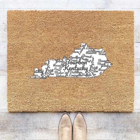 Discover Kentucky Coir Doormats I Bourbon Trail Map Gift Coir Doormats I Men Women