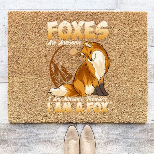 Discover Fox Coir Doormats Foxes Are Awesome Cute Fox Coir Doormats Kids Girls Boys Coir Doormats