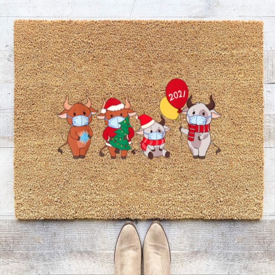 Discover Cute Cartoon Cow Coir Doormats