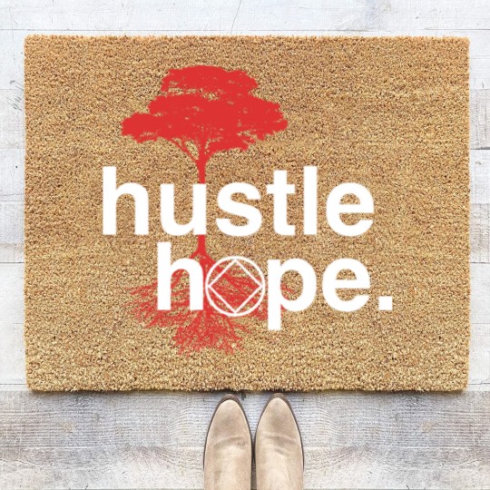Discover Hustle Hope NA Symbol Narcotics Anonymous NA Gifts Coir Doormats Coir Doormats