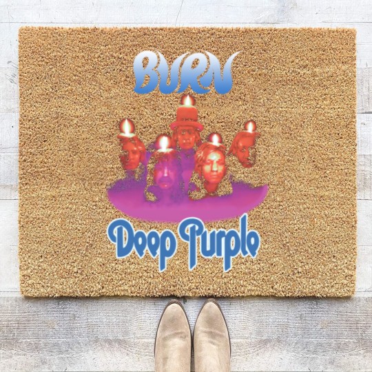 Discover Plastic Head Deep Purple Burn Coir Doormats