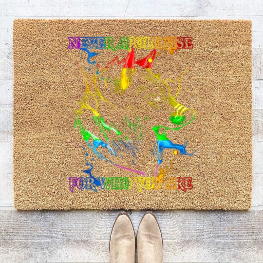Discover Rainbow Wolf Coir Doormats Gay Wolfs Rainbow Wolfs skin Gay Pride LGBT
