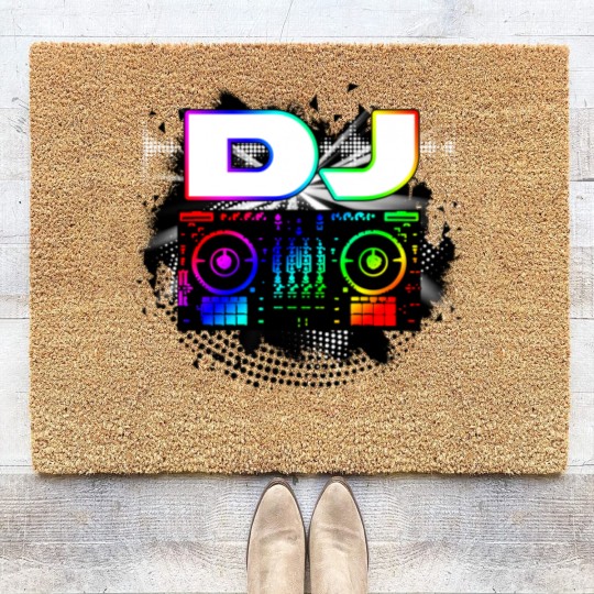 Discover Dj Music Lover Music Player Sound Cool Funny Gift Coir Doormats