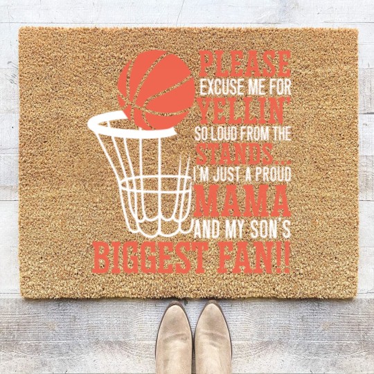 Discover Basketball Mama Player Hoop Junkie Mothers Day Mom Coir Doormats