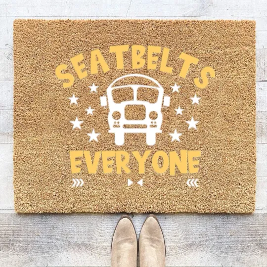 Discover Bus Driver Bus School Bus Public Transportation Coir Doormats