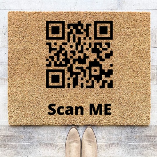 Discover Rick Roll QR Code Coir Doormats