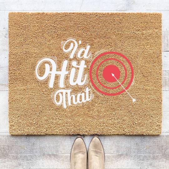 Discover Target With Arrow Archery I`d Hit That Coir Doormats