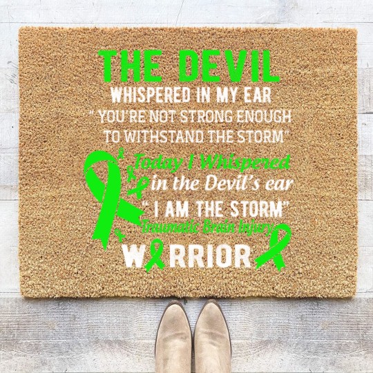 Discover I Am The Storm Traumatic Brain Injury Warrior Coir Doormats