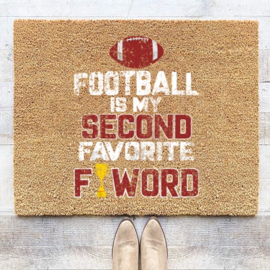 Discover Football is My Second Favorite F-Word Gifts - Football Is My Second Favorite F Word - Coir Doormats