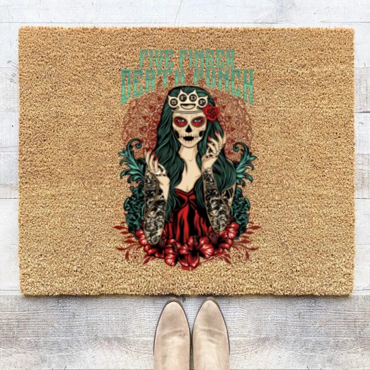 Discover Five Finger Death Punch FFDP Lady Muerta Coir Doormats Coir Doormats