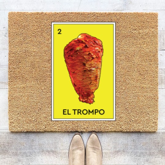 Discover El Trompo Al Pastor Loteria Mexican Game Funny Carne Asada Tacos Burritos - Meat - Coir Doormats