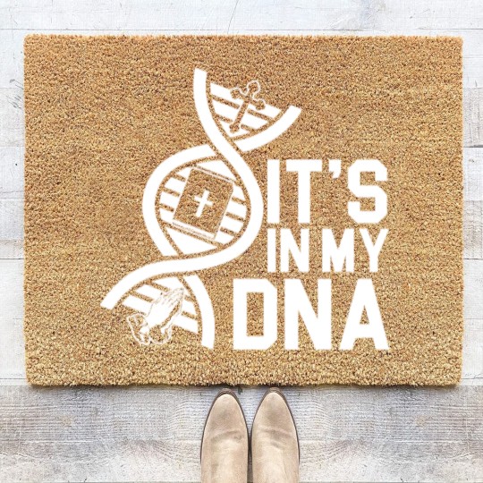 Discover Jesus In My Dna Faith Christianity Catholic Religi Coir Doormats