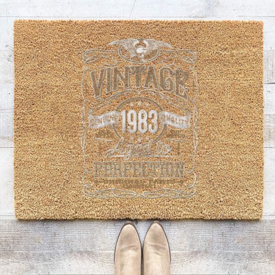 Discover 40th Birthday Coir Doormats for Men - Vintage 1983 Aged to Perfection 40th Birthday