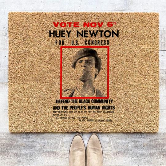Discover Vote Huey! - Huey Newton - Coir Doormats