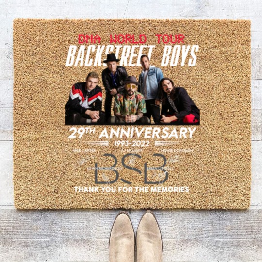 Discover Backstreet Boys Coir Doormats, Backstreet Boys DNA World Tour 2022 Coir Doormats, Backstreet Boys 29th Anniversary Coir Doormats