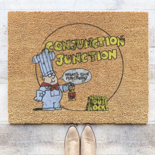 Discover Schoolhouse Rock Conjunction Junction Coir Doormats