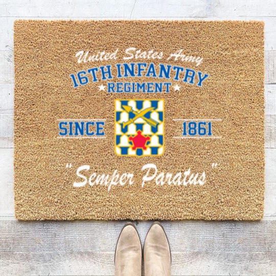Discover 16Th Infantry Regiment Coir Doormats