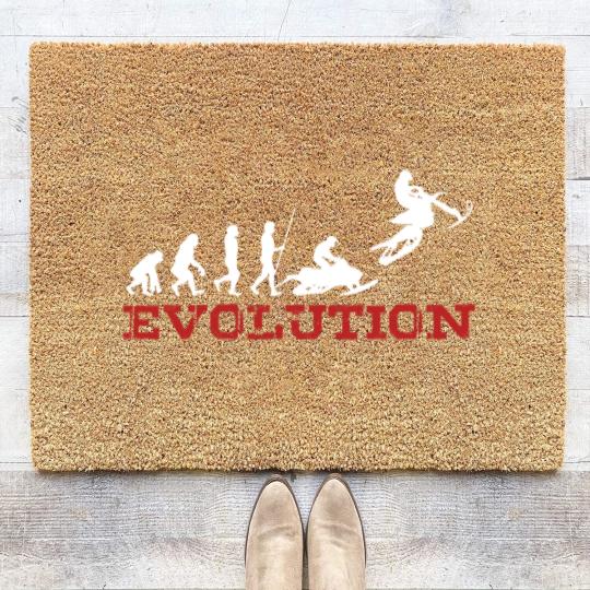 Discover Extreme Snowbike Evolution Snow Bike Sports Gift - Biking - Coir Doormats
