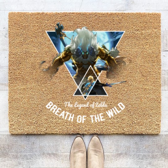 Discover The Legend Of Zelda: Breath Of The Wild Triangle Portrait Pullover Coir Doormats