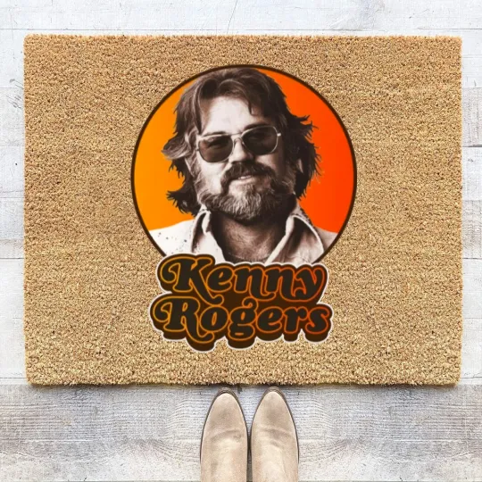 Discover Retro Kenny Rogers Country Tribute Classic Coir Doormats