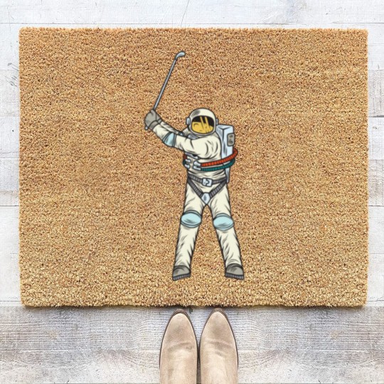 Discover Astronaut golfer Coir Doormats