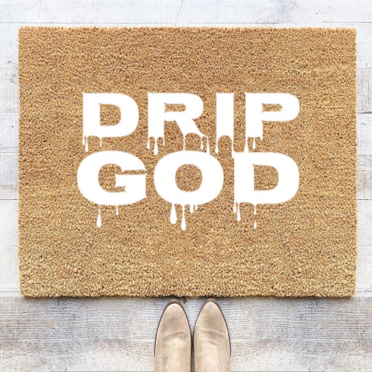Discover DRIP GOD white Coir Doormats