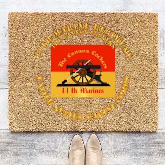Discover 11th Marine Regiment - The Cannon Cockers - 11th Marine Regiment The Cannon Cocke - Coir Doormats
