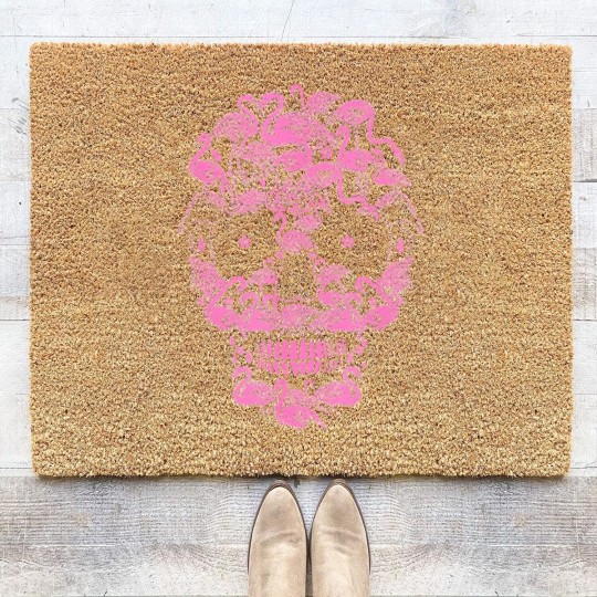 Discover Flamingo Skulls Funny Flamingo Lover Halloween Coir Doormats