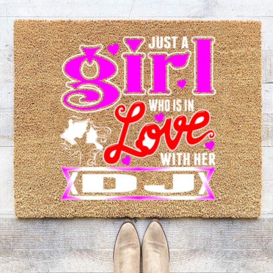 Discover A Girl Love With Her DJ Coir Doormats