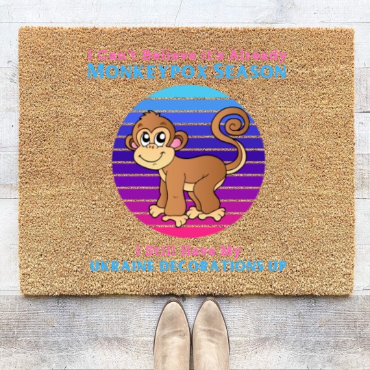 Discover Funny Political Monkeypox Coir Doormats