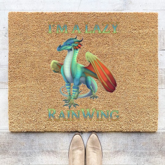 Discover I m A Lazy Rainwing Dragons Retro Wings Of Fire Coir Doormats