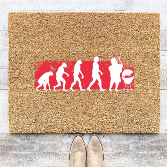 Discover Grill Evolution BBQ Grilling Meat Gift For Dad Coir Doormats