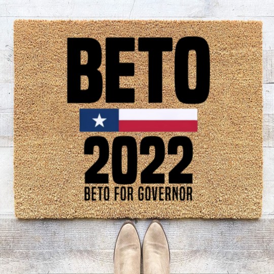 Discover Beto 2022 Beto For Governor American Flag Coir Doormats