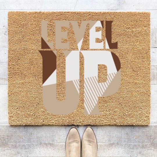 Discover Level Up Dunk High Light Chocolate Matching Sneaker Coir Doormats