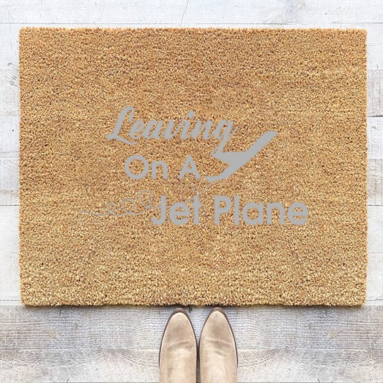 Discover leaving on a jet plane Coir Doormats