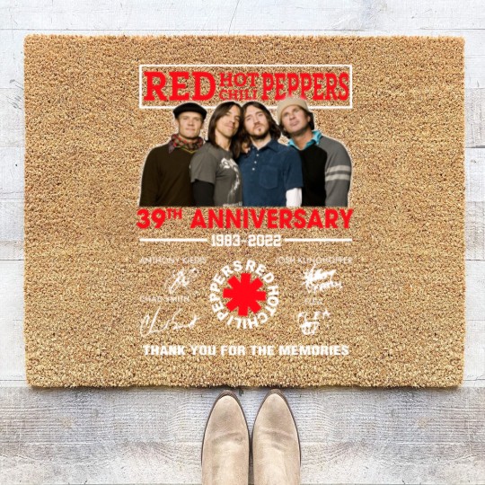 Discover Vintage Red Hot Chili Peppers By The Way Coir Doormats, Red Hot Chili Peppers Coir Doormats