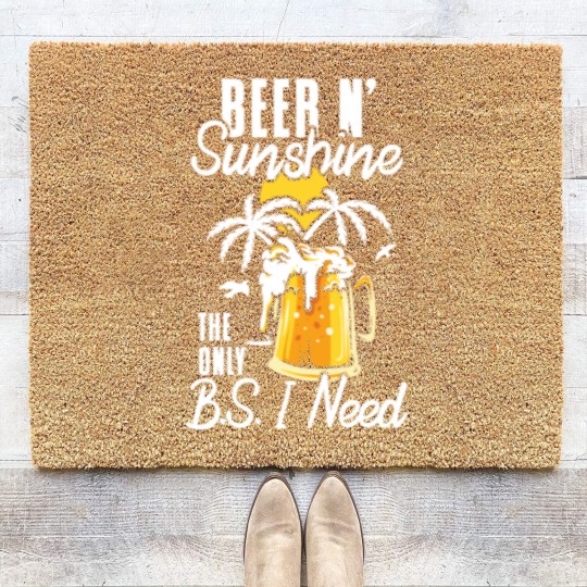 Discover Beer Sunshine Beer Vintage Coir Doormats