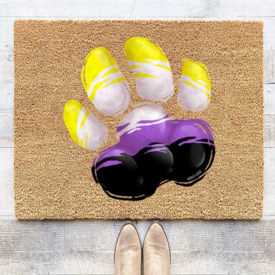 Discover Non Binary - Wolf Paw Coir Doormats