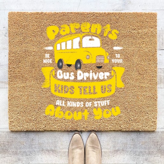 Discover Funny School Bus Driver Operator Gift Coir Doormats