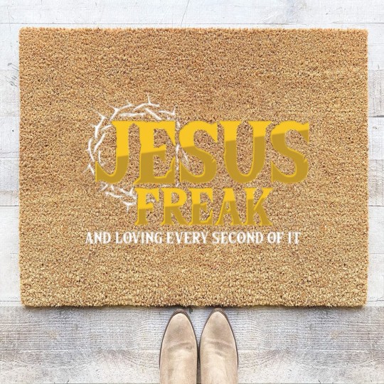 Discover Jesus Freak God Believer Christian Catholic Gift Coir Doormats