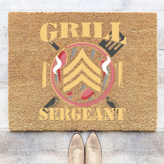 Discover Grill Sergeant - Funny BBQ Design Coir Doormats
