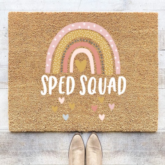 Discover Sped Squad Special Education Teacher Sped Ed Graph Coir Doormats