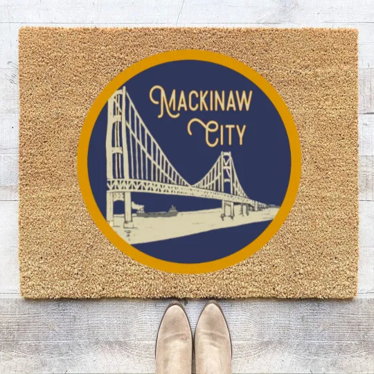 Discover Mackinaw City Decal - Mackinaw City - Coir Doormats