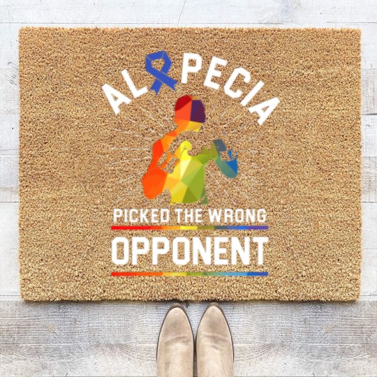 Discover Alopecia Awareness Hair Loss Warrior Beat Coir Doormats