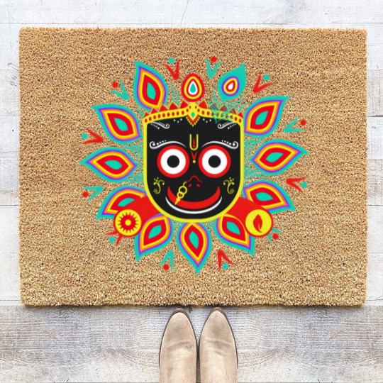 Discover Jai Jagannath hare rama hare krishna Coir Doormats